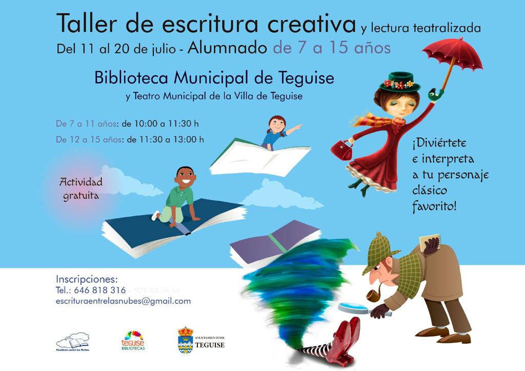 teléfono Adversario una vez Nuevo taller de escritura creativa y lectura teatralizada para los más  pequeños - Ayuntamiento de Teguise