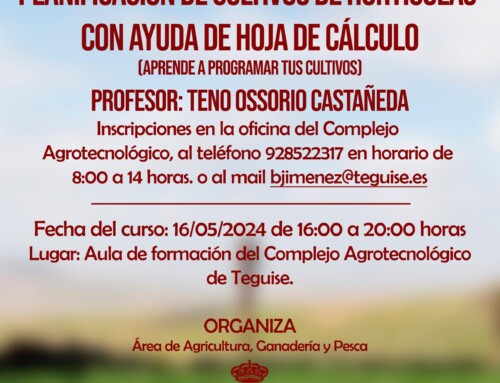 El Ayuntamiento de Teguise imparte un curso agrotecnológico sobre planificación de cultivos de hortícolas