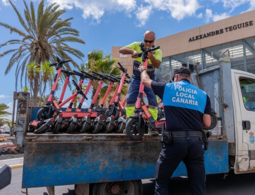 La Policía Local mantiene las actuaciones de retirada de patinetes eléctricos no autorizados en Costa Teguise